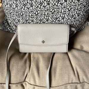 Tory Burch wallet with shoulder leather strap